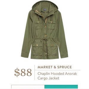 Market & Spruce Chaplin Hooded Anorak Cargo Jacket